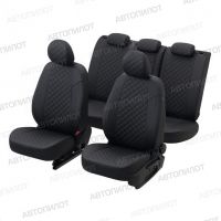 Чехлы Автопилот Экокожа Ромб на Mitsubishi Grandis 2003-2009 г.в.