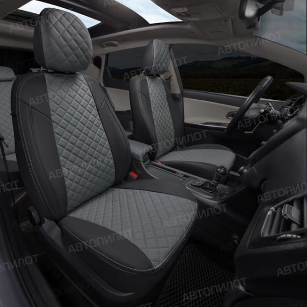 Чехлы Автопилот Экокожа Ромб на Mitsubishi Grandis 2003-2009 г.в.