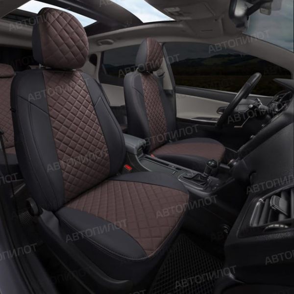 Чехлы Автопилот Экокожа Ромб на Mitsubishi Grandis 2003-2009 г.в.