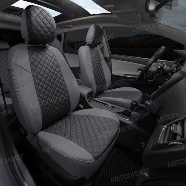 Чехлы Автопилот Экокожа Ромб на Mitsubishi Grandis 2003-2009 г.в.
