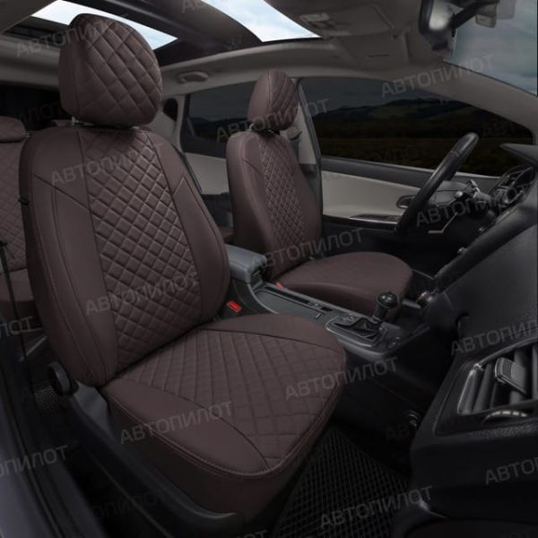 Чехлы Автопилот Экокожа Ромб на Mitsubishi Grandis 2003-2009 г.в.