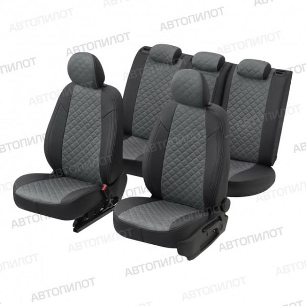 Чехлы Автопилот Алькантара Ромб на Mitsubishi ASX (2010+)