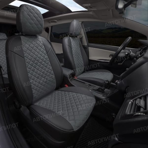 Чехлы Автопилот Алькантара Ромб на Mitsubishi ASX (2010+)