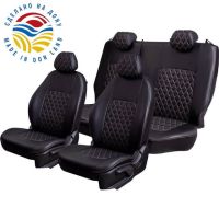 Чехлы Экокожа Турин Ромб на Geely Monjaro