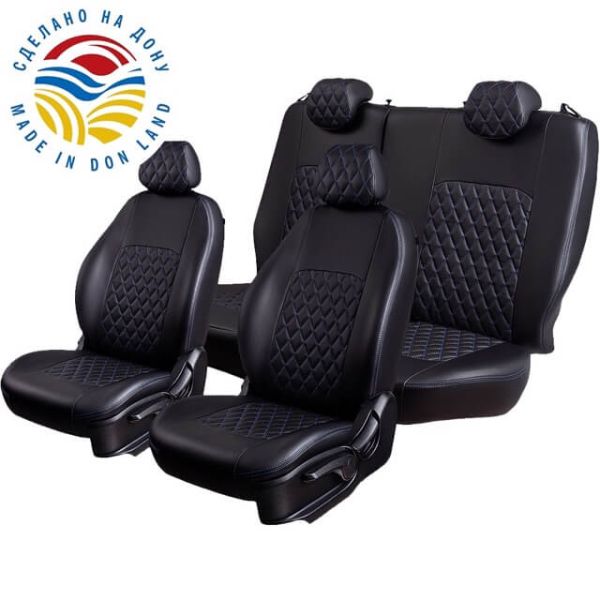 Чехлы Экокожа Турин Ромб на Geely Monjaro